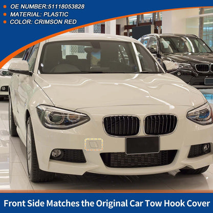 Front Tow Hook Cover for BMW 114i (2012-2014) Crimson Red