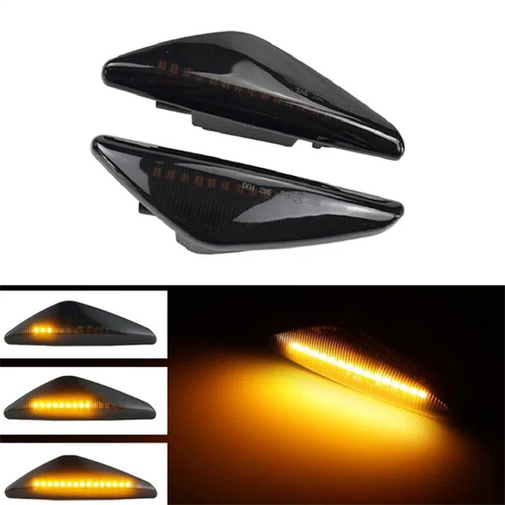 Smoked LED Fender Side Marker Lights for BMW X3 X5 X6 (2004-2010)