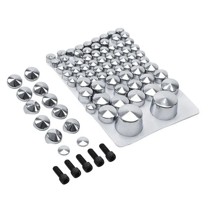 Chrome Topper Bolt Cap Cover for Harley Softail Rocker Fatboy (2007-2013)