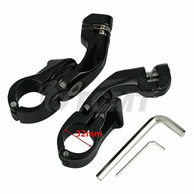 Black Small Footrest Pegs 1.25" for Harley