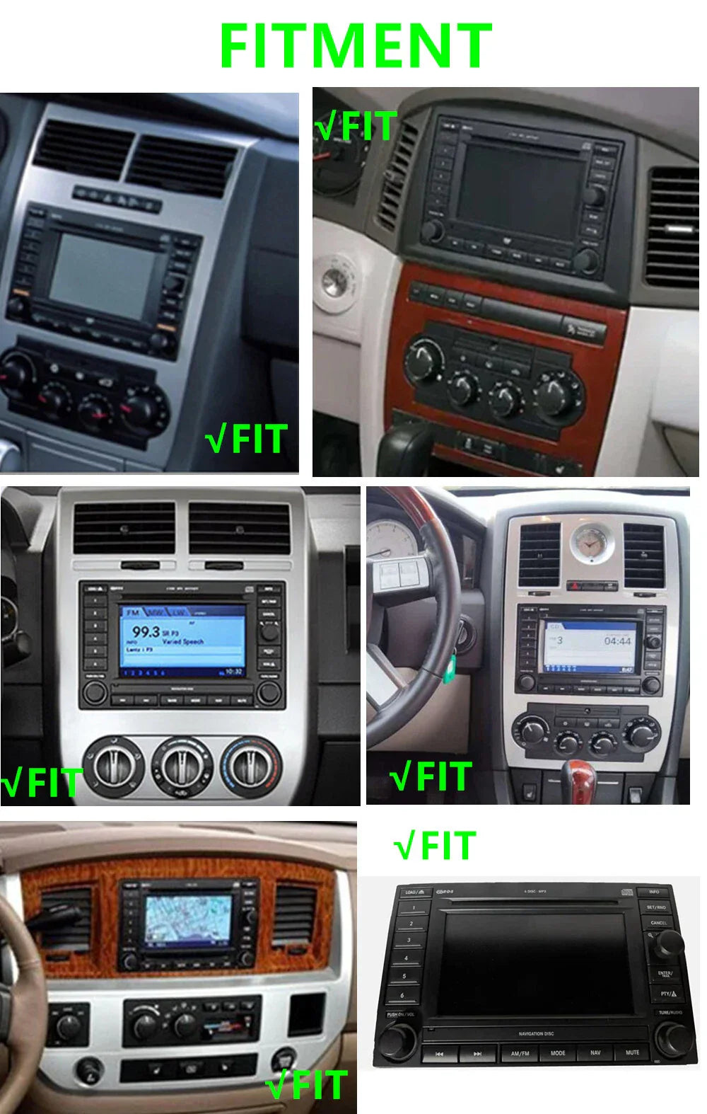 8" Car Stereo Radio GPS Navigation for Jeep Chrysler Dodge Durango (2004-2009)