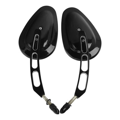 Black 8mm Rear View Mirrors for Harley Softail Deluxe FLSTN (2005-2017)