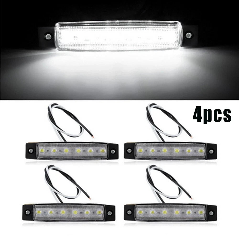 4PC Marine Grade 12-Volt Large Waterproof Cool White LED Courtesy Lights