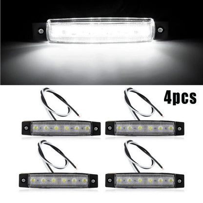 4PC Marine Grade 12-Volt Large Waterproof Cool White LED Courtesy Lights