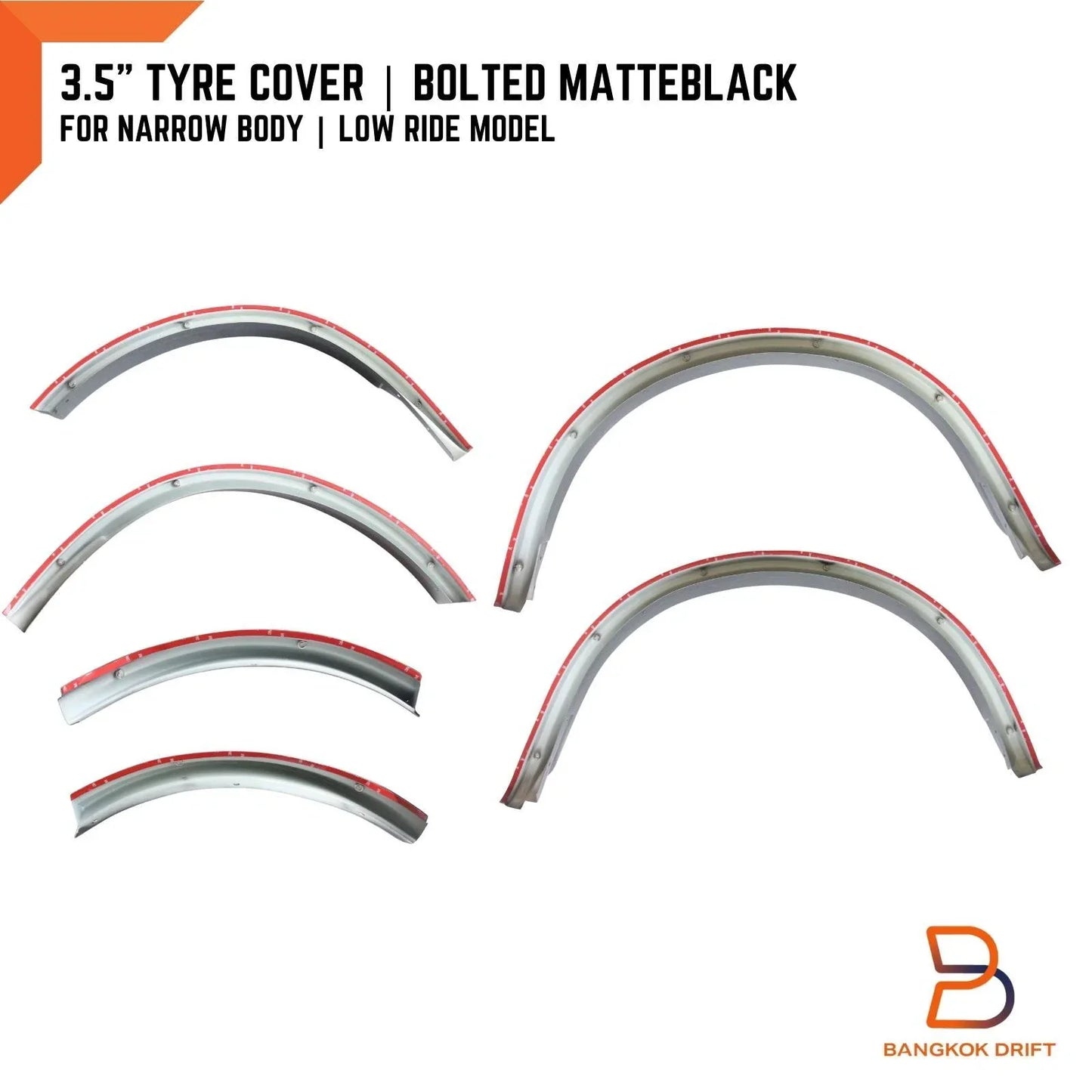 3.5" Tyre Coverage Matte Black Bolted Fender Flares for Nissan Navara (15-19)