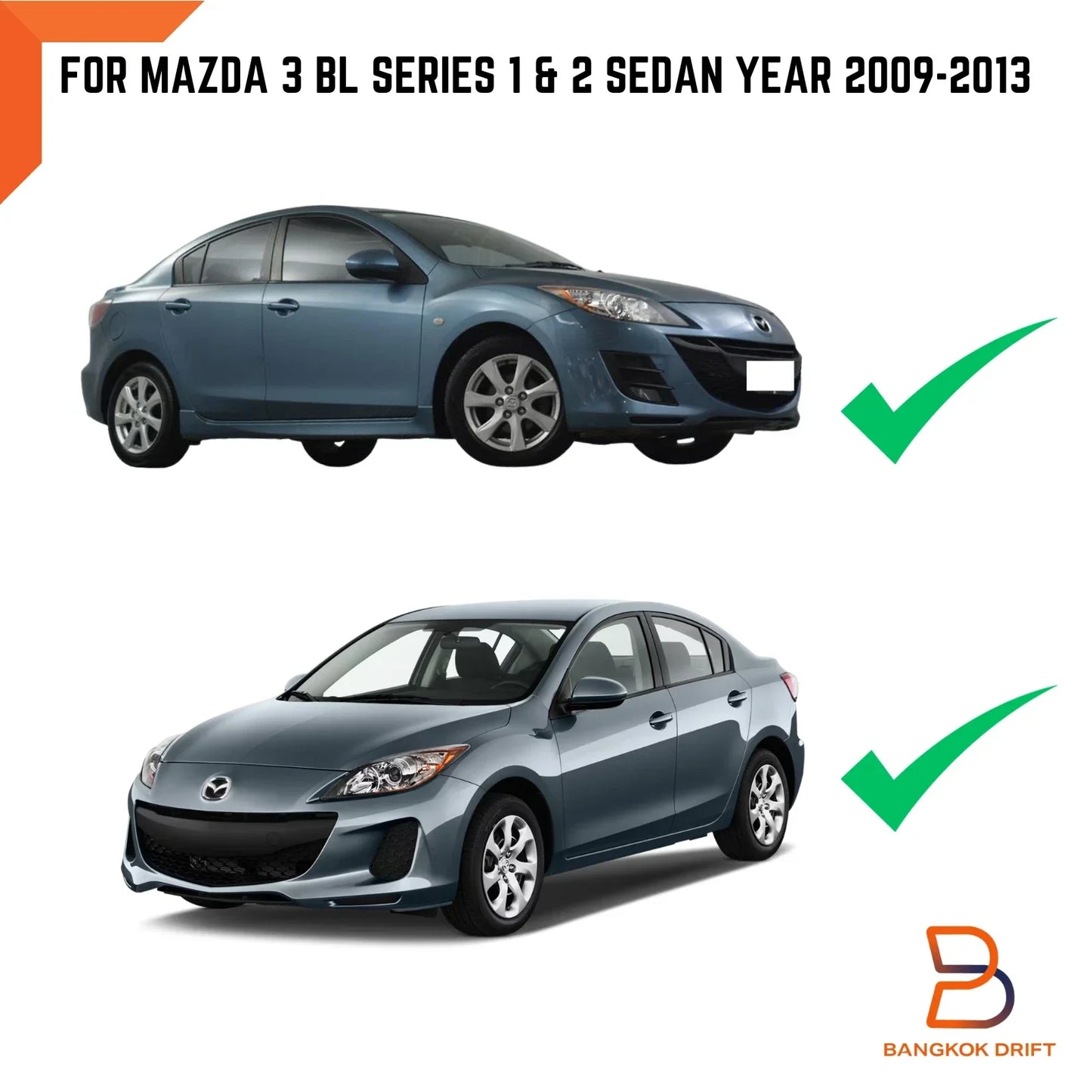 Weather Shield Window Visor Guard for Mazda 3 Sedan (2009-2013)