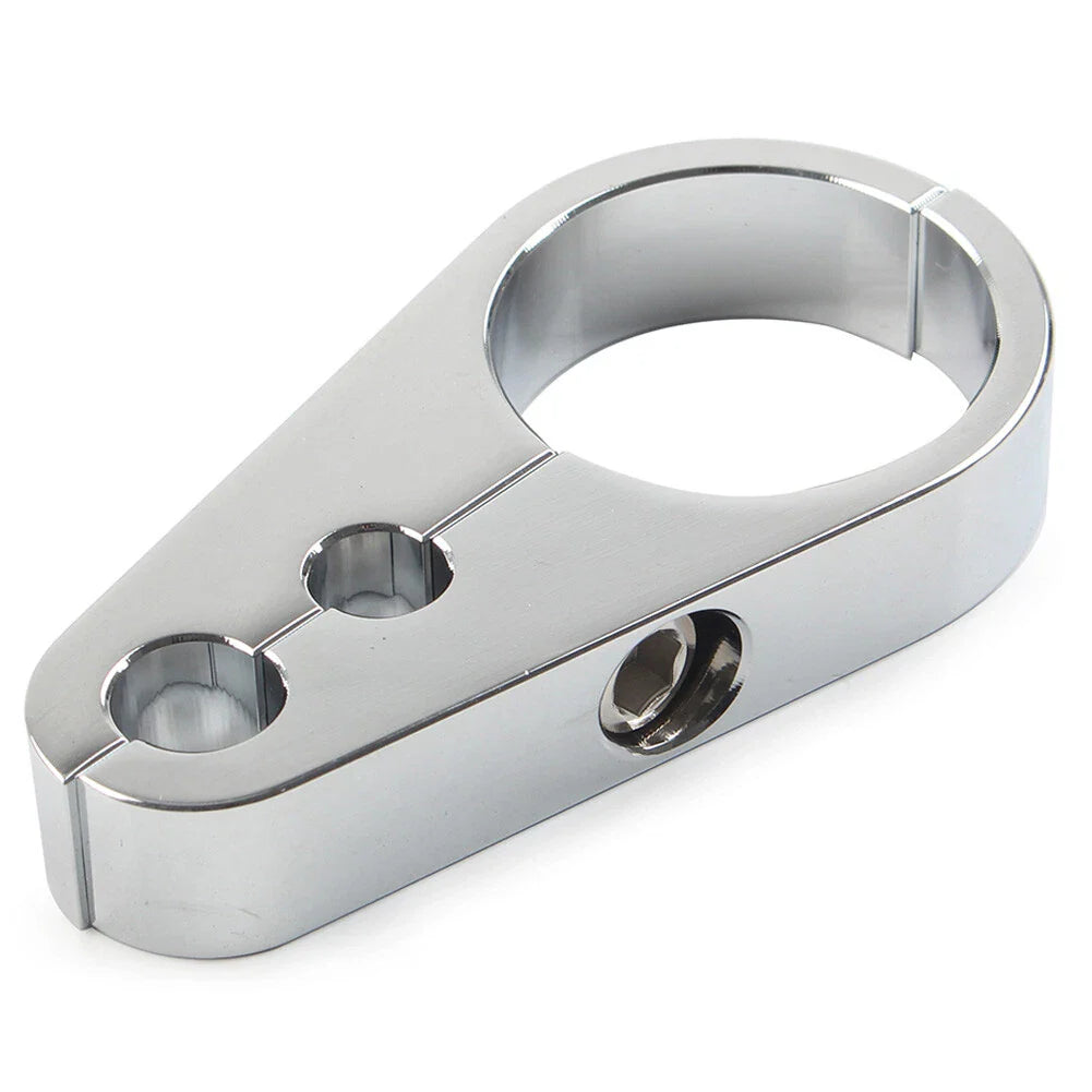 Chrome Brake Clutch Cable Wire Clamp Clip for Harley 1-1/4" Handlebar