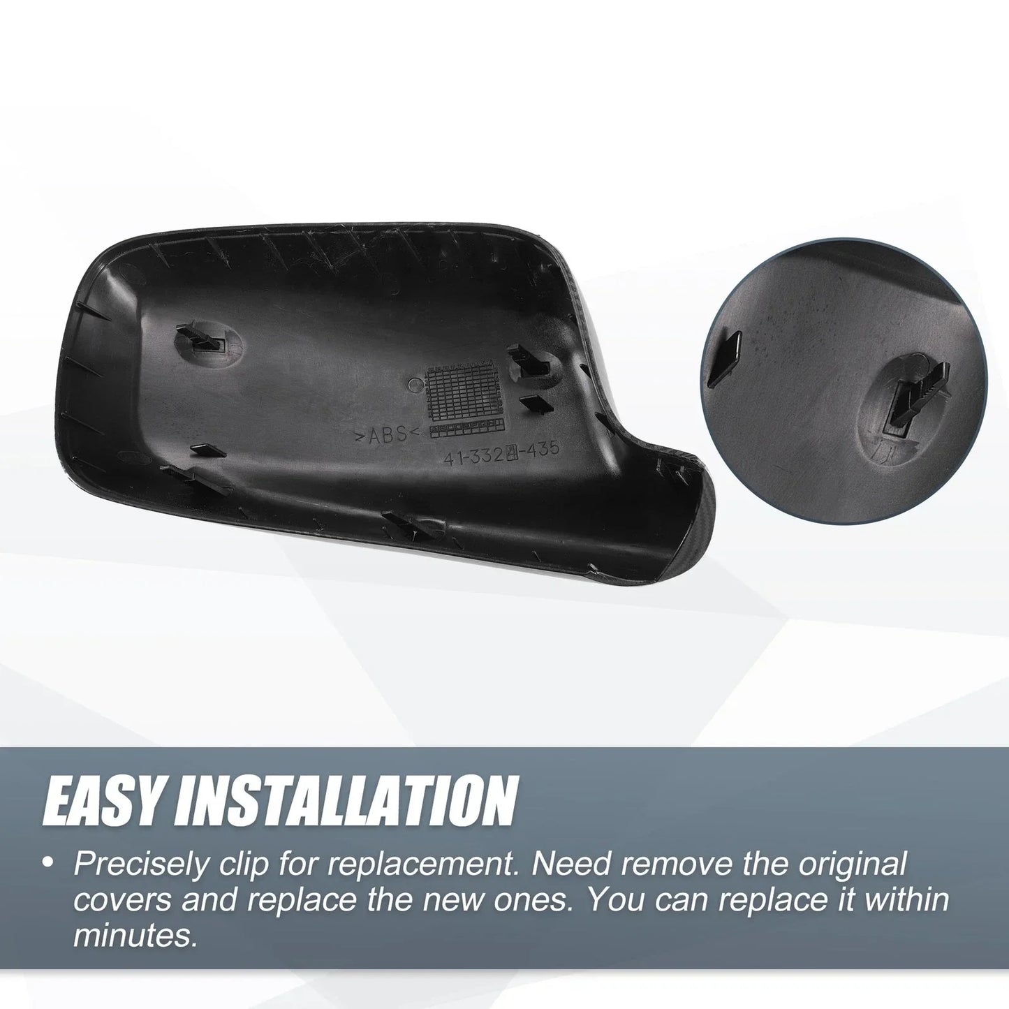 Rearview Mirror Cover Cap Black Carbon Fiber for BMW 3 Series 7 Series