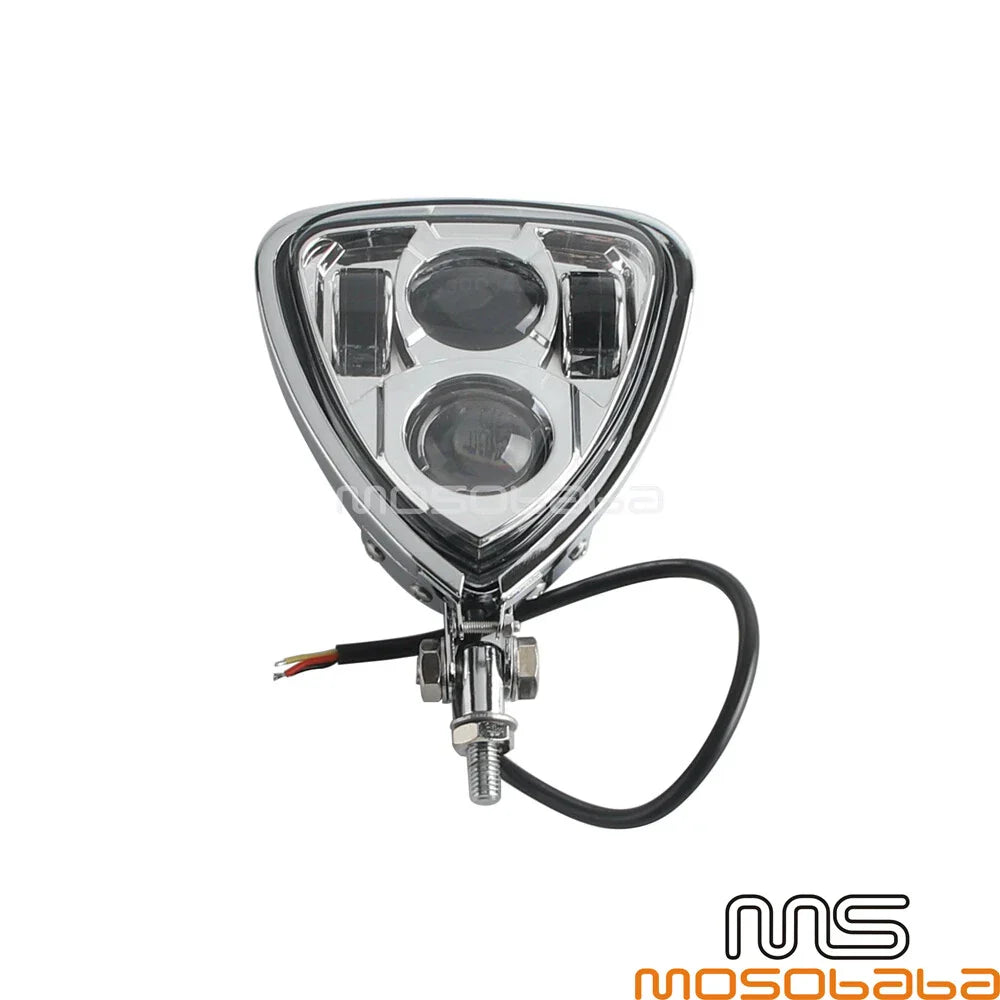 LED Triangle Headlight for Honda Chopper Bobber Cafe Racer