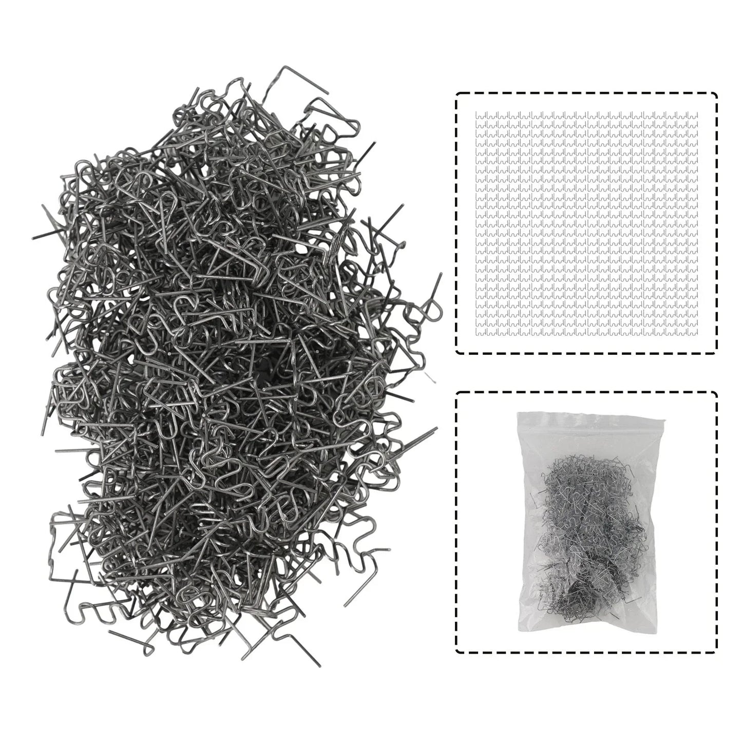 0.8mm Diameter Wave Staples for Car Bumper Stitching 500pcs