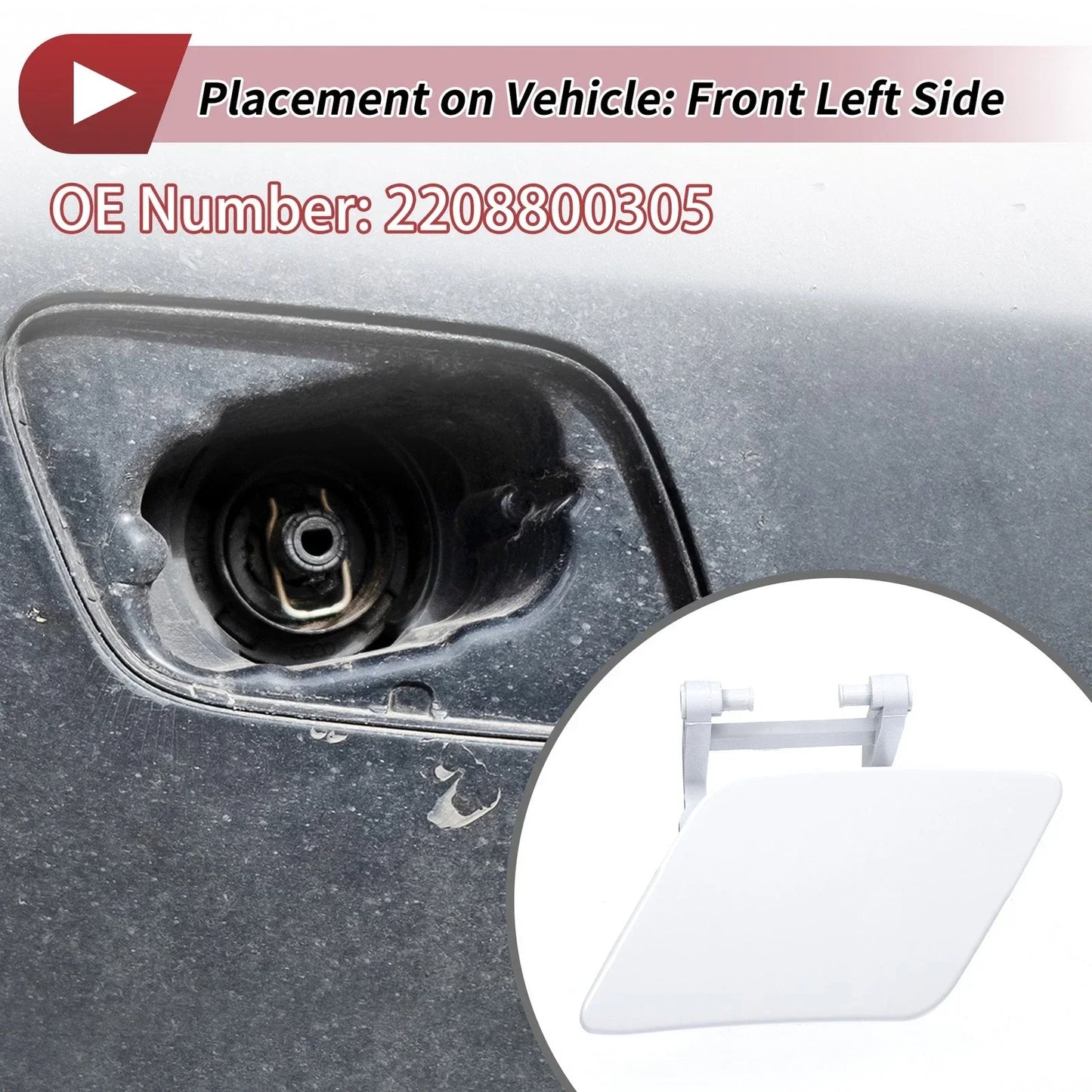 Front Left Bumper Headlight Washer Nozzle Cover for Mercedes-Benz S63 (2014-2020)