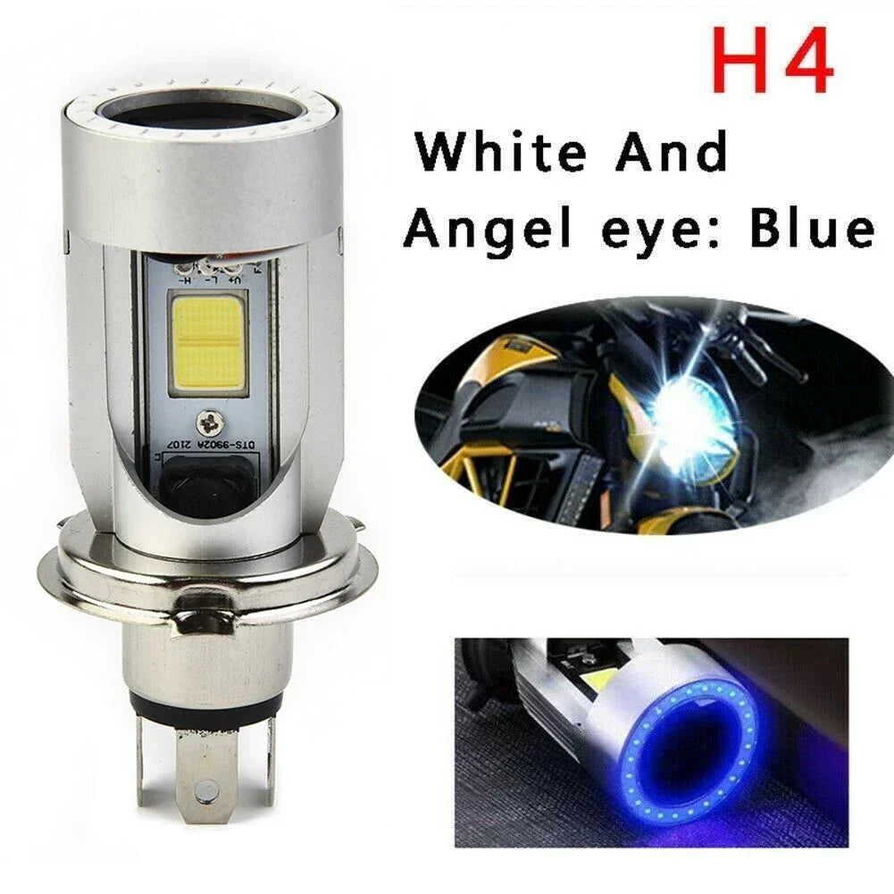 LED Bulb Headlight 25W 2600lm 9003 Angel Eyes for Motorcycle