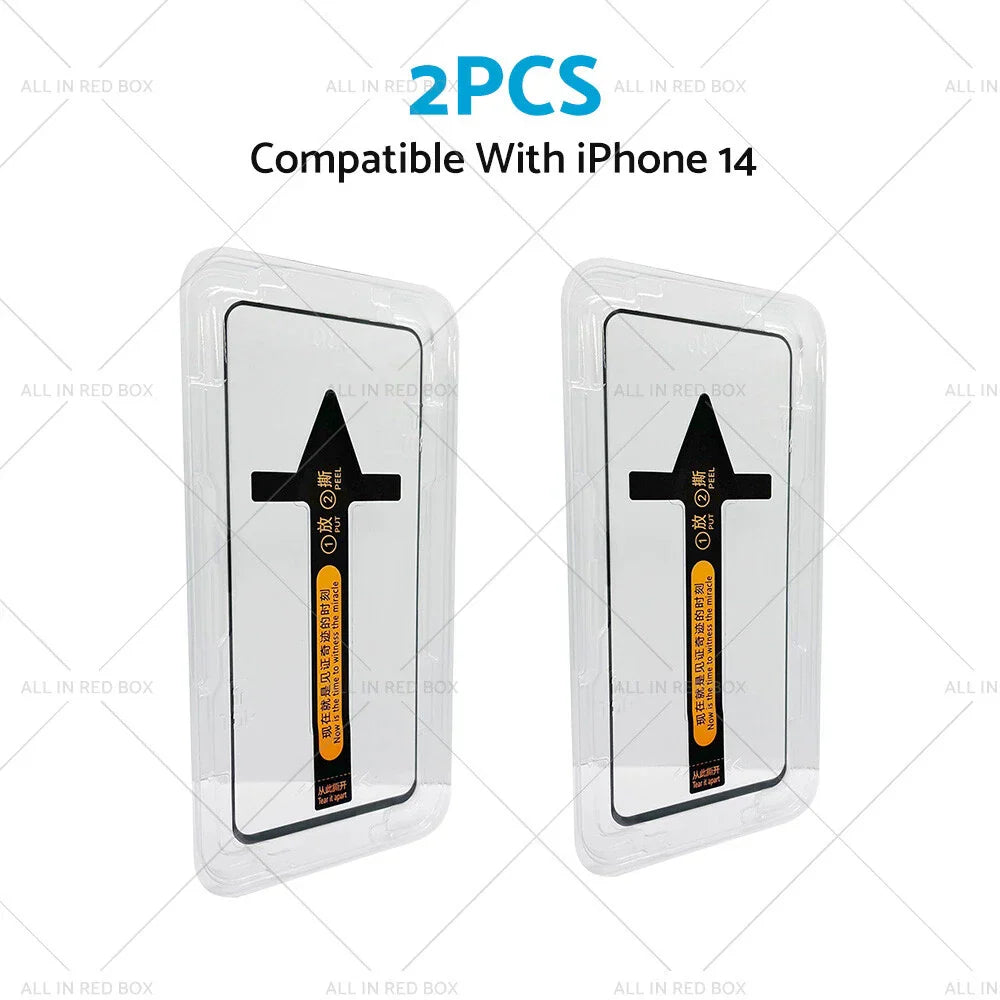 Tempered Glass Screen Protectors for iPhone 14/Pro/Max/Plus