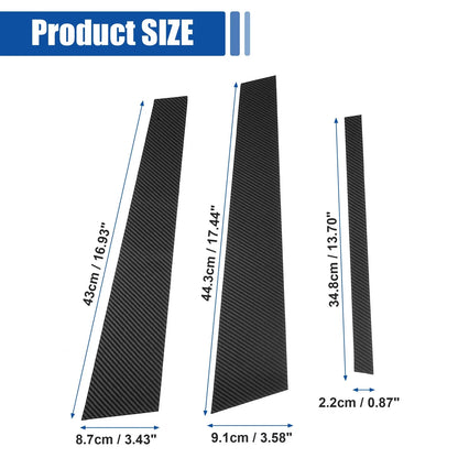 Gloss Carbon Pattern Pillar Post Cover Trim for BMW 5 Series F10