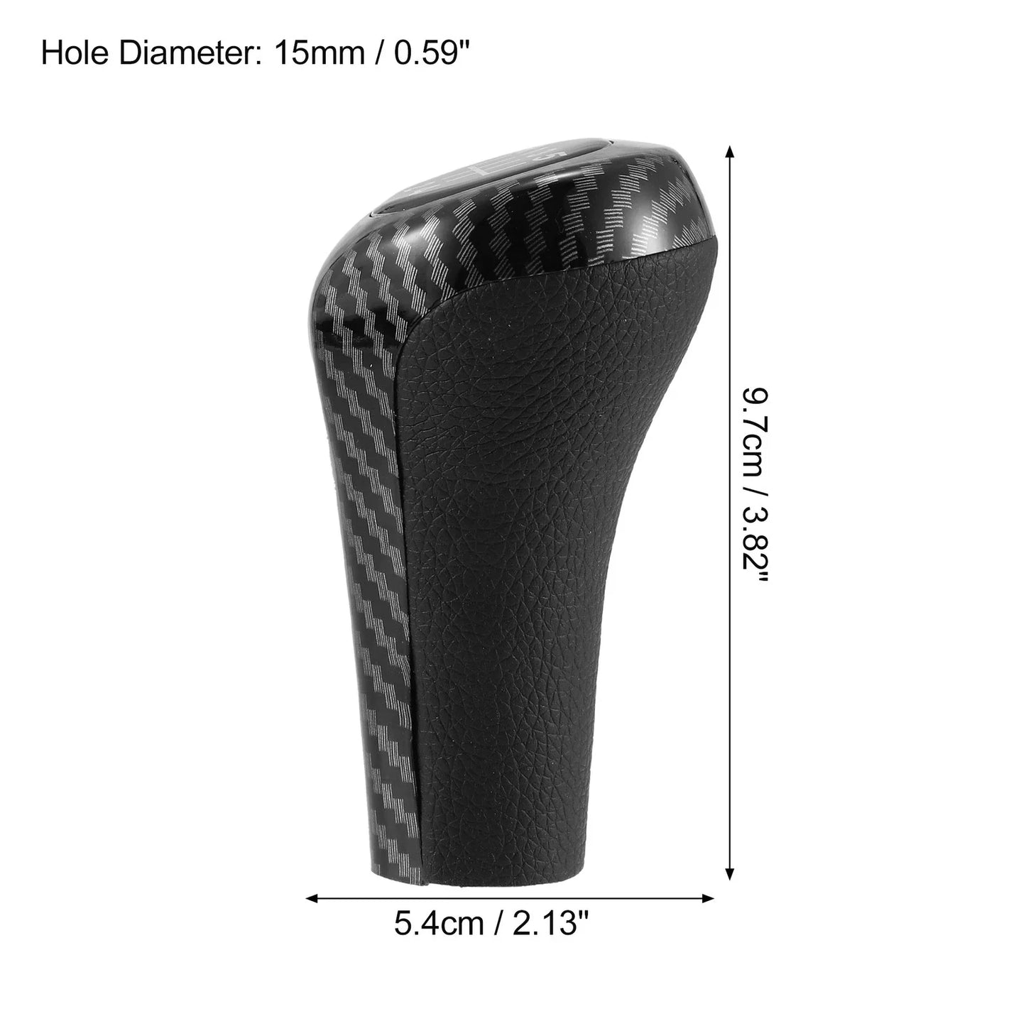 Gear Shift Knob 6 Speed Manual Carbon Fiber Pattern for BMW