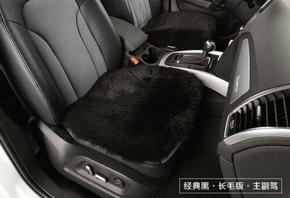 Genuine Sheepskin Black Car Seat Cover Cushion