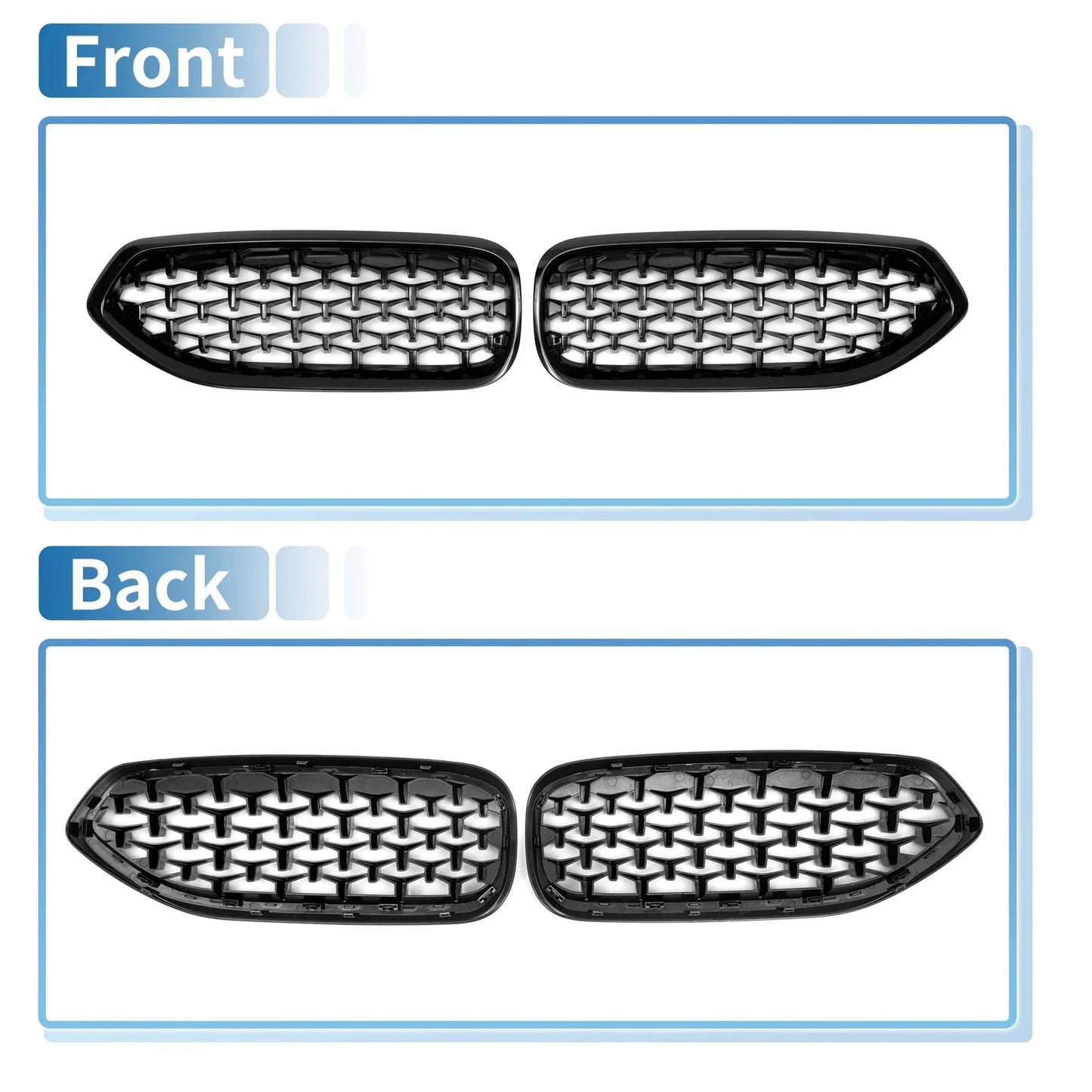 Front Upper Bumper Grille for BMW Z4 G29 (2018-2024) Gloss Black