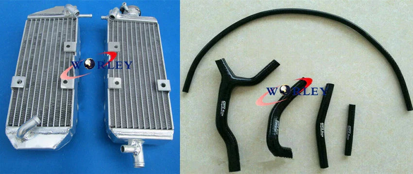 Aluminum Radiator & Black Hose for Suzuki RM125 (1992-1995)  2-Stroke