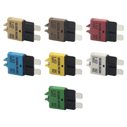 Manual Reset Blade Circuit Breaker w/ Holder for Boat Truck SUV Motorcycle
