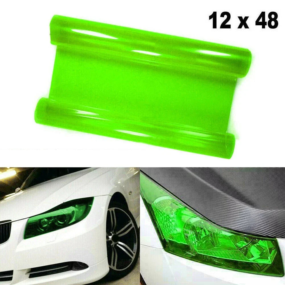 Green Tint Film Wrap for Headlights Tail Lights Fade and Crack Resistant