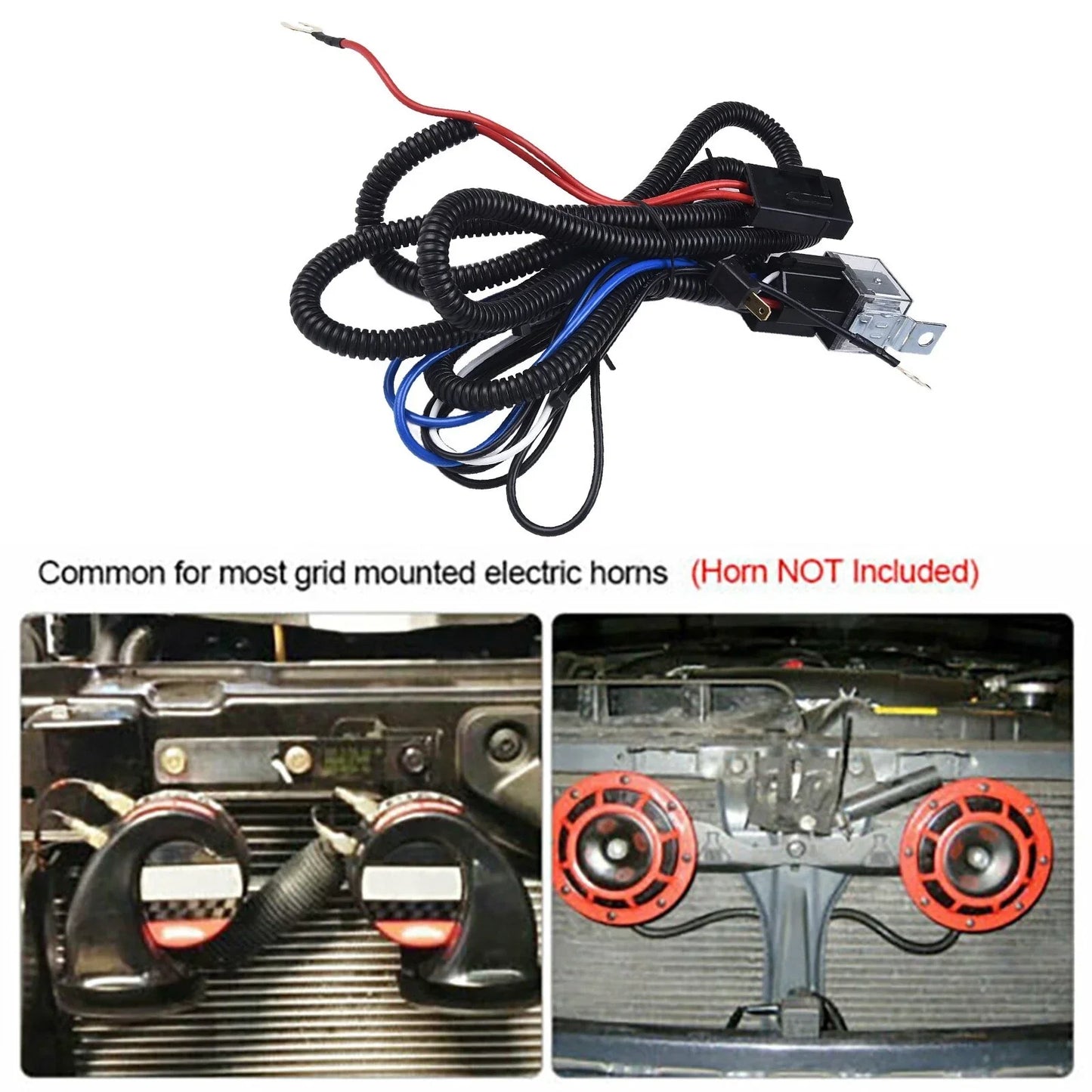 Heavy Duty 12V Wiring Harness for Dual Electric Blast Horns for Vehicle