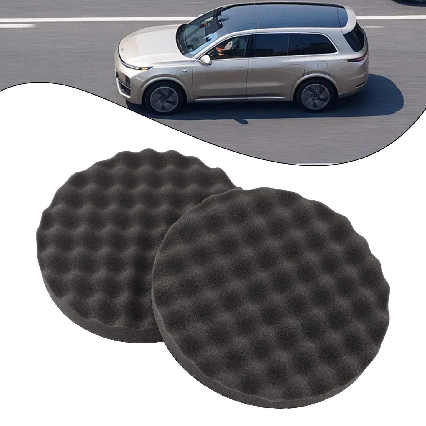 2 x Round Foam Polishing Pad Kit 8 Inch Single Sided Tools Supplies