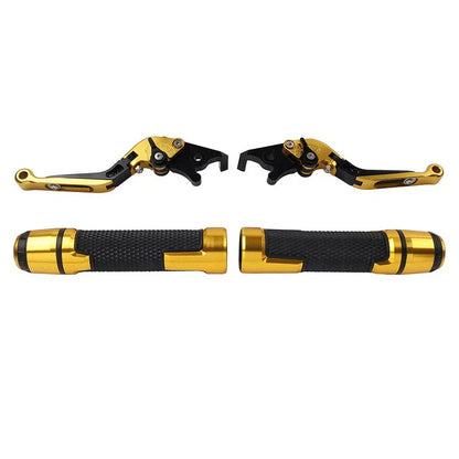 Gold Extendable Brake Clutch Lever Grip Set for Yamaha MT-15 XSR155 (2019-2023)