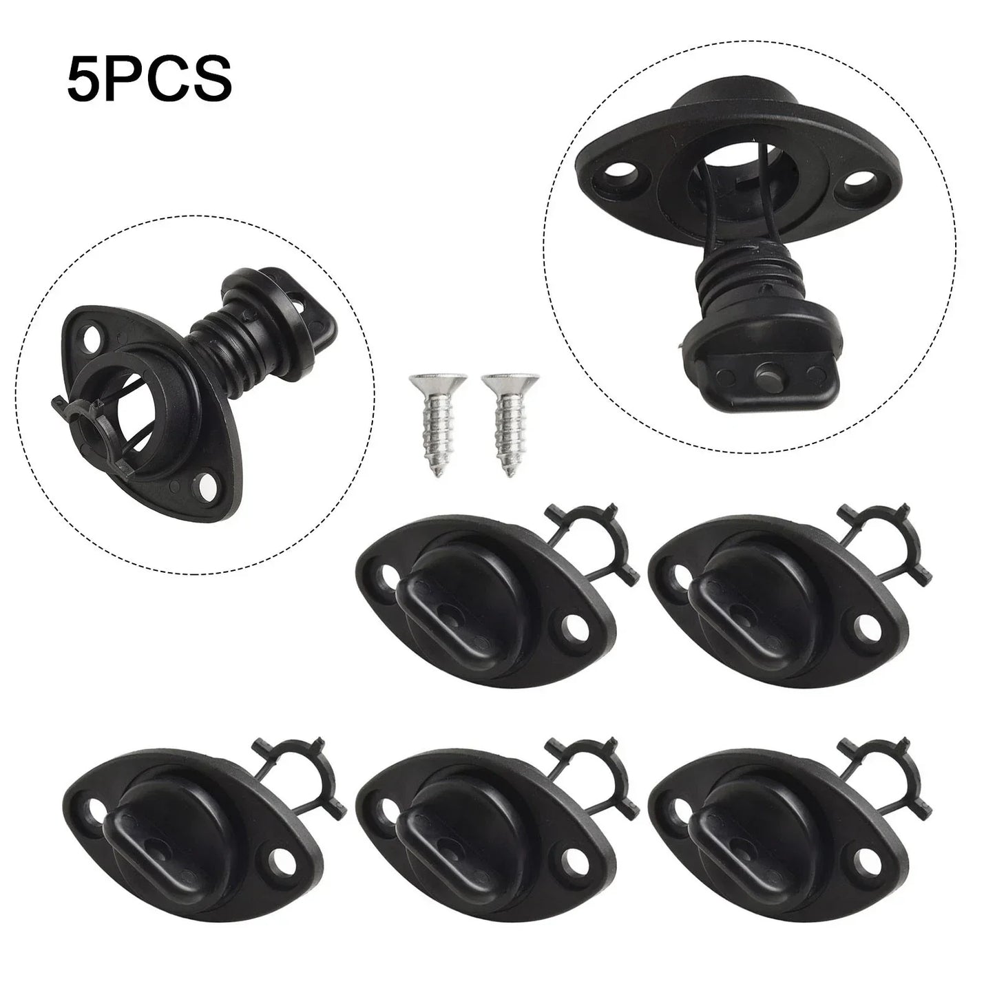 Marine Drain System 2 x Bungs & 4 x Installation Screws