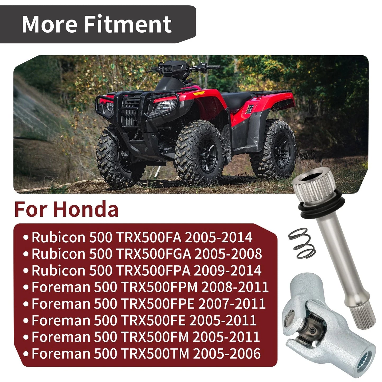 Drive Shaft U-Joint Yoke Joint for Honda Foreman 500 (2005–2011)