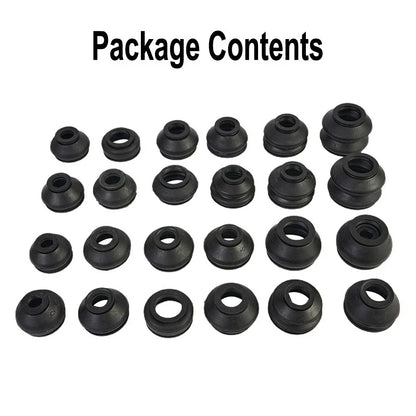 28Pcs Ball Joint Boot Suspension Dust Cover Track Tie Rod Linkage