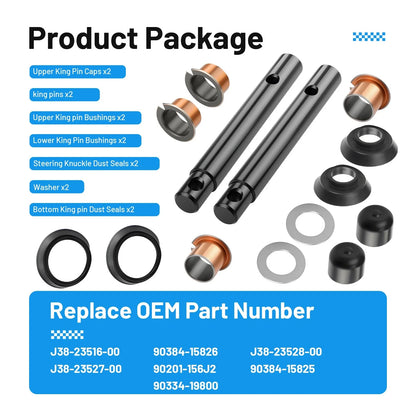 King pin & Bushing Kit for Yamaha G2 G8 G9 G11 G14 G16 G19 G20 (1985–2001)