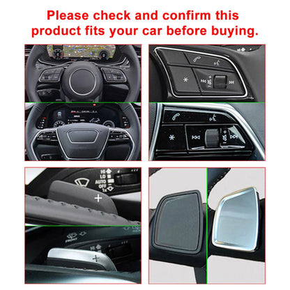 Blue Aluminum Steering Wheel Paddle Shifter Extensions for Audi A6 A7 A8 S4 S5 (2019-2023)