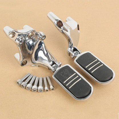 Chrome Passenger Foot Pegs Mount for Harley Sportster XL 883 1200 (2014-2022)
