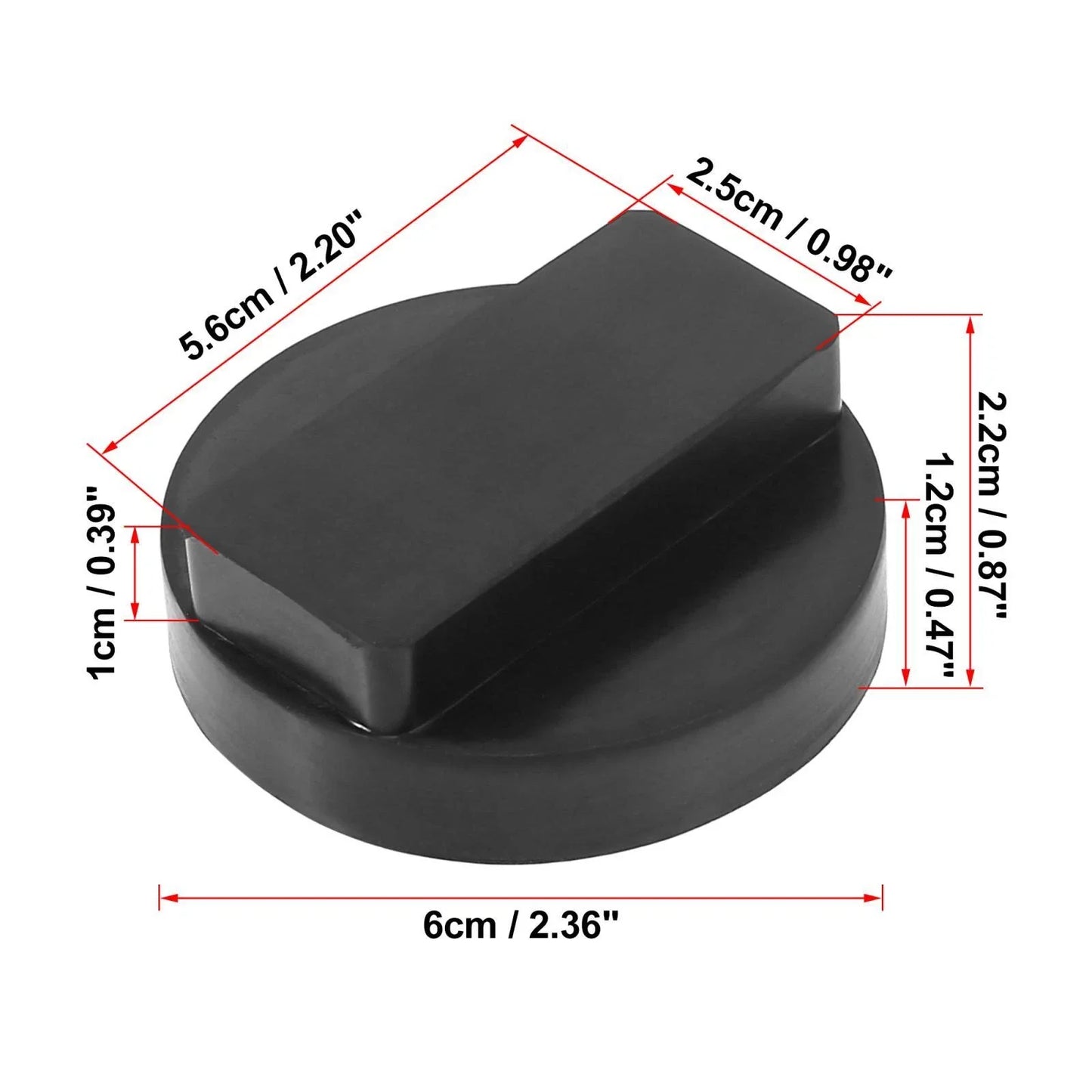0.87"x2.36" Jack Pad Support Rubber Frame Rail Protector Adapter for BMW