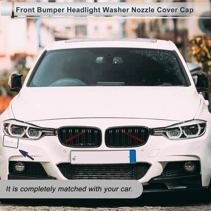 Front Left Bumper Washer Nozzle Cover Cap Black for BMW 320i (2013-2018)
