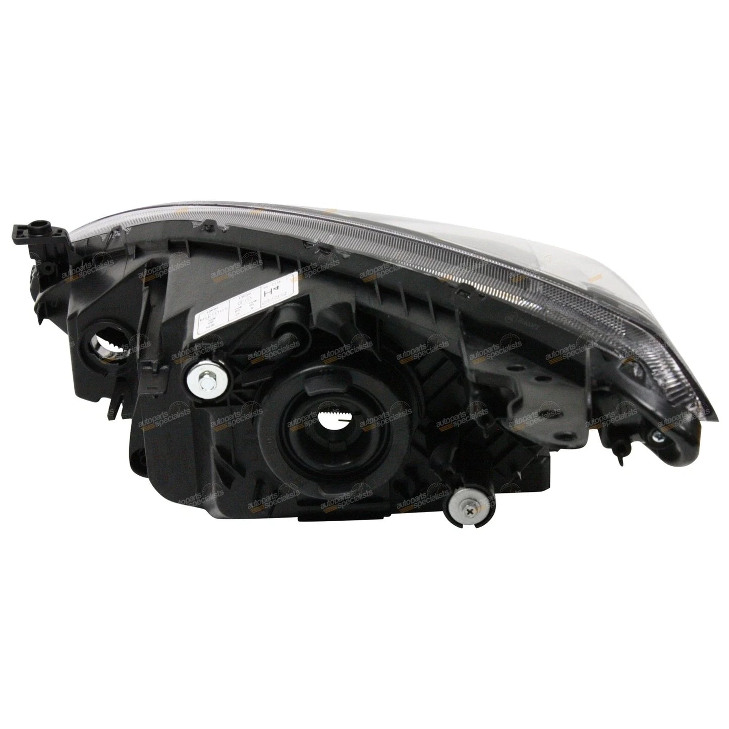 LH+RH  Black Headlights for Mazda 2 (2007 - 2014)