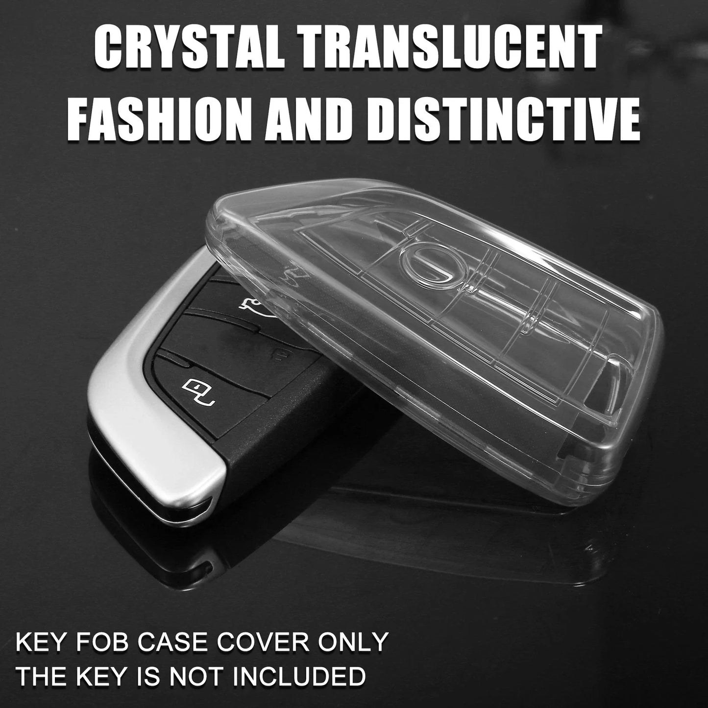 Key Fob Remote Cover TPU for BMW 1 2 3 5 6 X1 X3 Series Transparent
