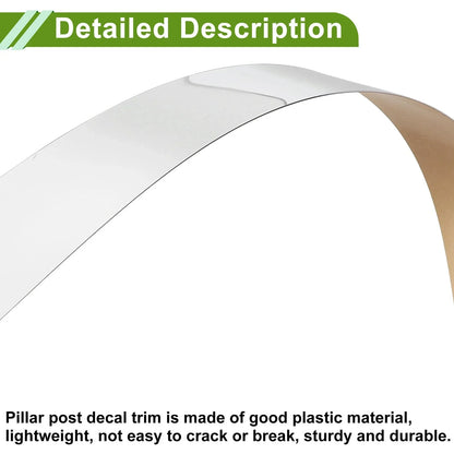 6 Pcs Silver Tone Pillar Window Trim for Chevy Aveo (2007-2011)