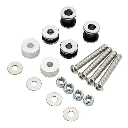 Chrome Sissy Bar Docking Hardware Kit for Harley Softail Fatboy (2000 - 2017)