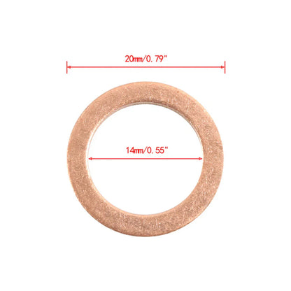 25 x Oil Drain Plug Copper Crush Washers for Benz C450 C63 CLA45 AMG (2015-2020)