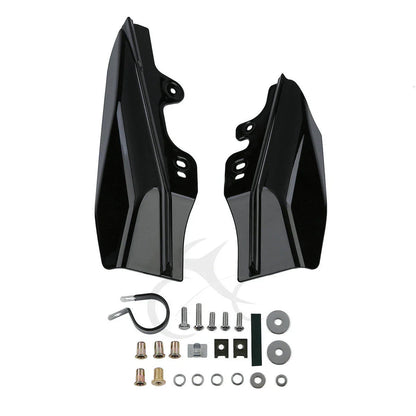 Chrome/Black Mid-Frame Air Deflectors for Harley Touring Street Glide (01-08)