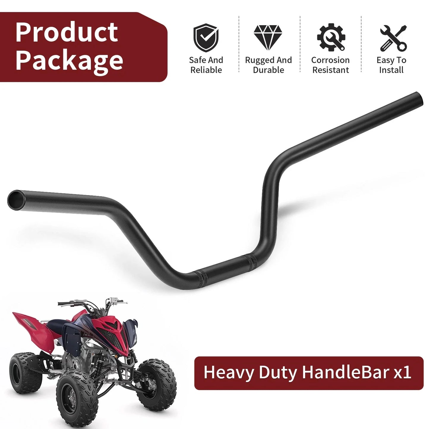 Black Handlebar for Yamaha Raptor 700 700R SE YFM (2013–2024)