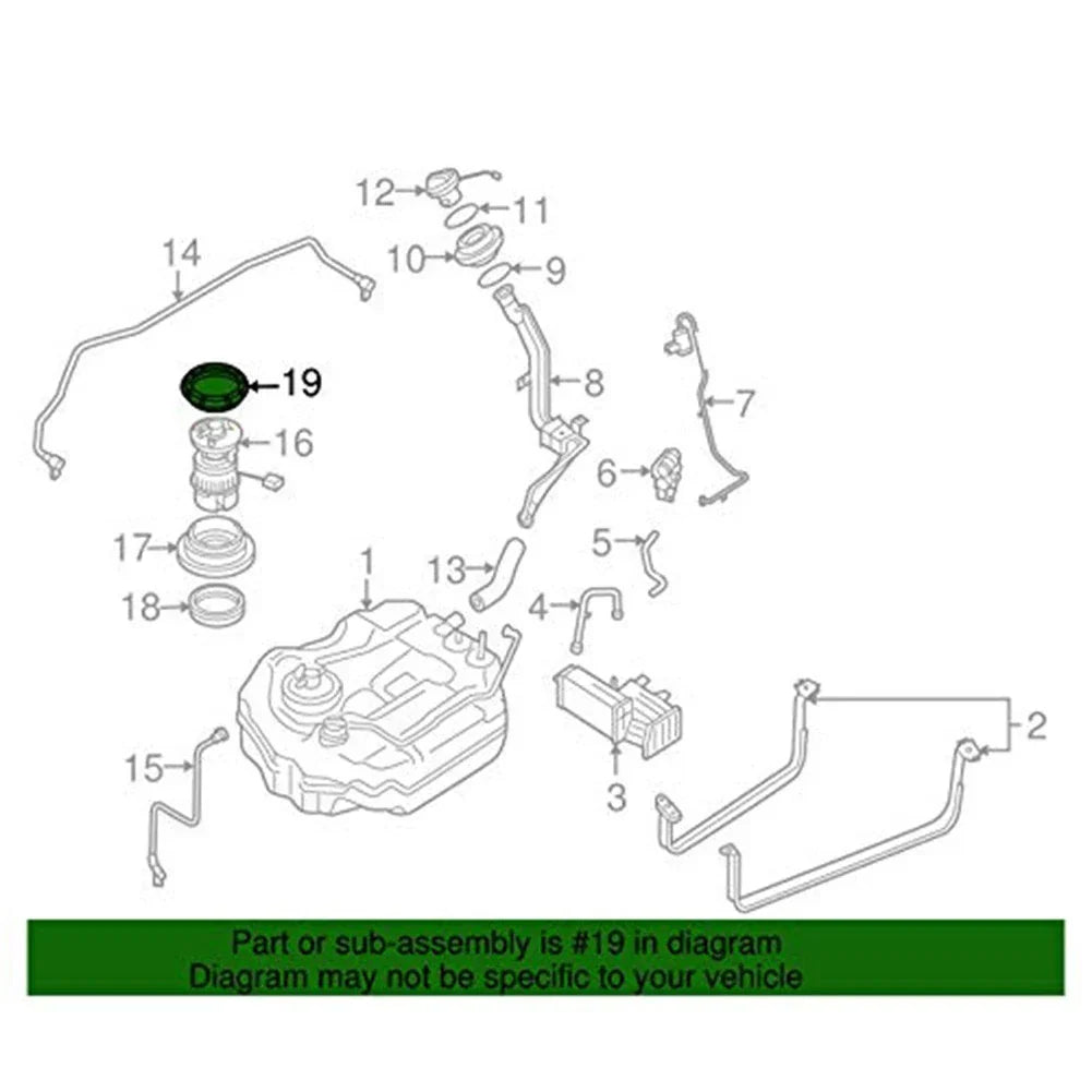 Fuel Tank Pump Union Nut for Mazda 2, 3, 6 RX-8