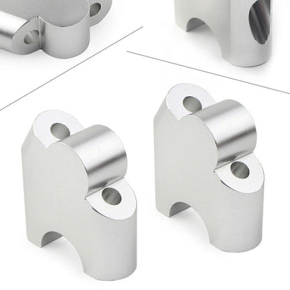 Silver HandleBar Bar Risers Mount Clamp Adapter for BMW F800R (2015-2017)