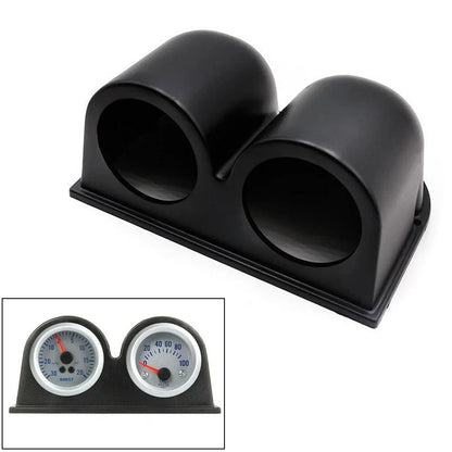 Black Dual Hole DASH Gauge Pod Car Meter Mount Holder Cup 2in 52mm for DASH Gauge Pod