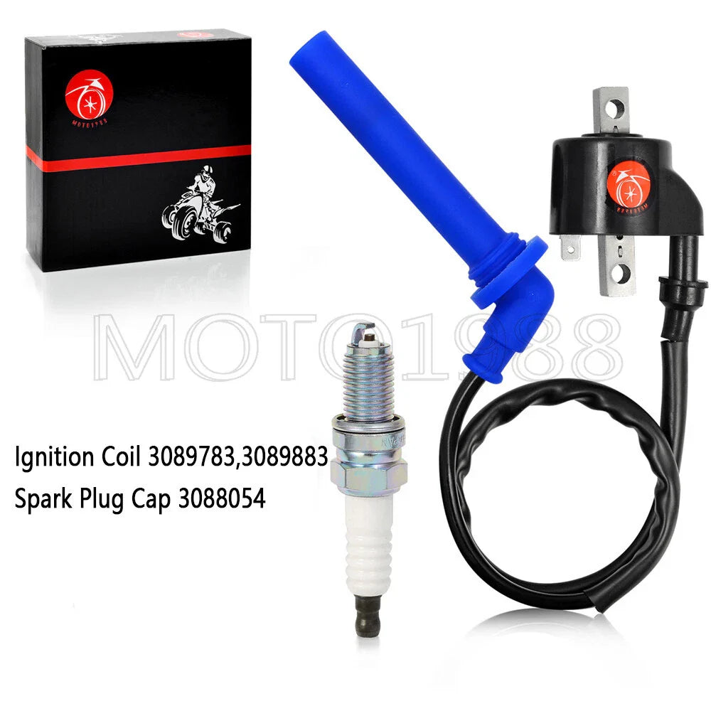 Ignition Coil & Spark Plug for Polaris ATV OUTLAW 500 (2006–2007)