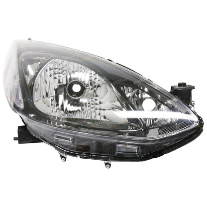 LH+RH  Black Headlights for Mazda 2 (2007 - 2014)