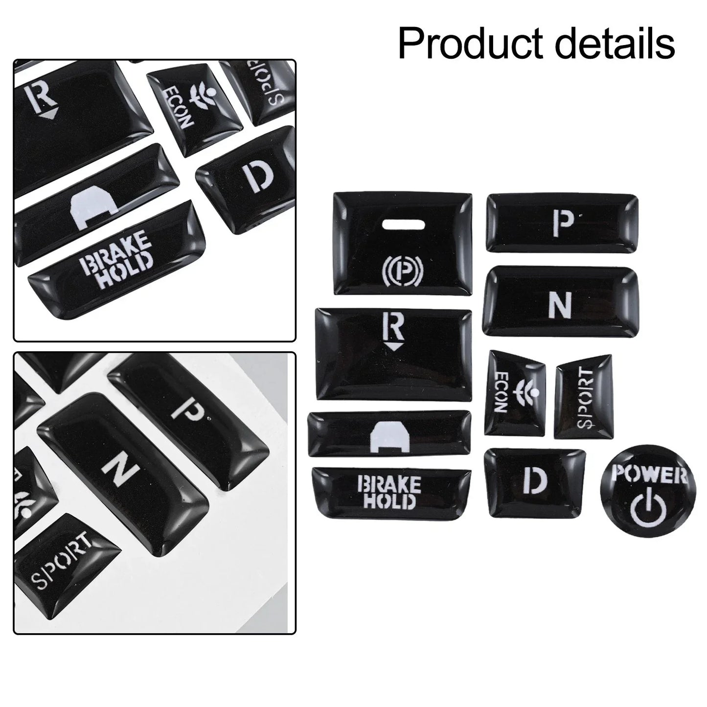 Rubber Handbrake Parking Button Cap Cover Decal for Accord