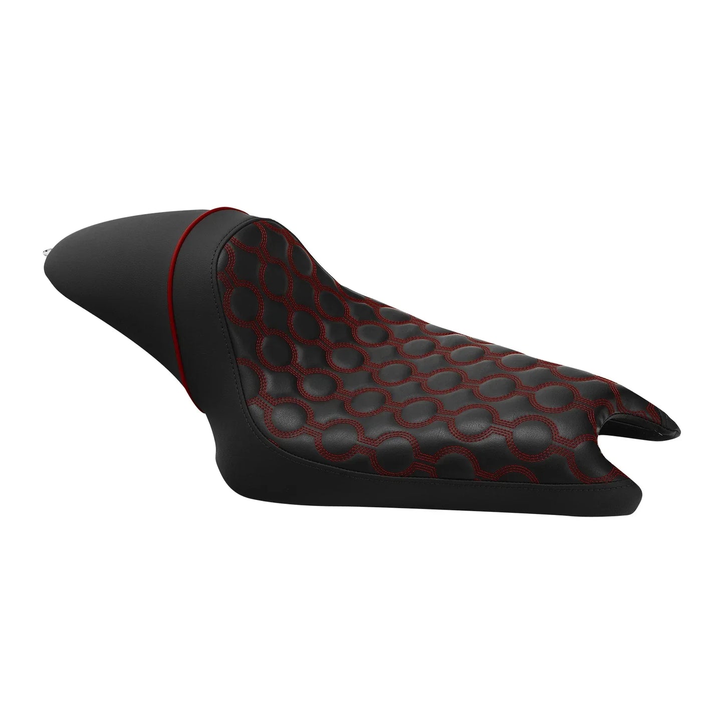Black Red Driver Passenger Seat for Harley Sportster 883 1200 (2004-2022)