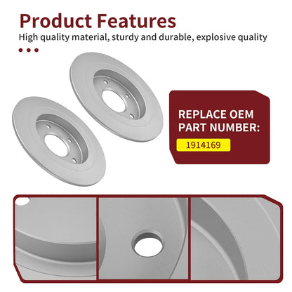2Pcs Rear Brake Rotor for Polaris RZR Pro S Turbo R 4 XPEDITION XP (2020–2024)